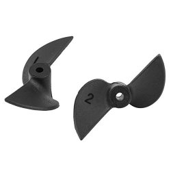 Drfeify 1 Pair Rc Boat Propellers Nylon Remote Control Ship Parts 2 Blades Set Accessory For 2MM Shaft