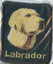 Embroidered Sew On Black Yellow Lab
