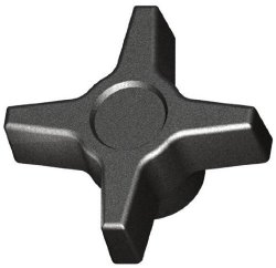 Innovative Components AN5C-4P7B-22 2.50" 4 Prong Knob Blind 5 16-18 Zinc Yellow Insert Black Pp Pack Of 10