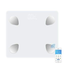 Techcode Wireless Digital Scale 330LB 150KG Smart Wireless Bluetooth Body Fat Scale Tempered Glass Digital Bmi Scale With Smartphone App 24 Key Data Composition Analyzer