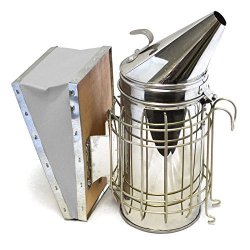 CO-Z Bee Smoker Stainless Steel Beehive Smoker With Heat Shield Protection Beekeeping Equipment Kit For Starter Beekeeper