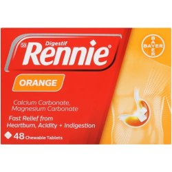 Rennie Antacid Orange 48 Chewable Tablets
