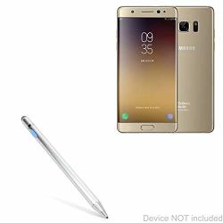 Samsung Galaxy Note Fe Stylus Pen Boxwave Accupoint Active Stylus Electronic Stylus With Ultra Fine Tip For Samsung Galaxy Note Fe - Metallic Silver