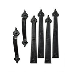 Set Of 4 Decorative Carriage House Garage Door Hinges-spear End By Carriage Hardware