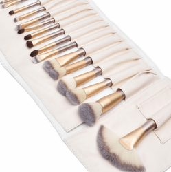 24 Piece Champagne Gold Makeup Brushes Set