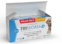 - Triworm-d Dog Worm Tablets Value Pack 3 X 50S