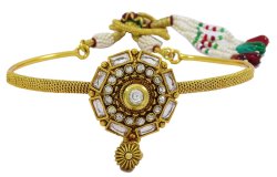 Indian Ethnic Gold Tone Upper Arm Bracelet Women Traditional Bajubandh Jewelry IMOJ-ARM28A