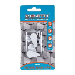 Zenith Picture Hook & Pin Medium For 4KG - 8 Pack