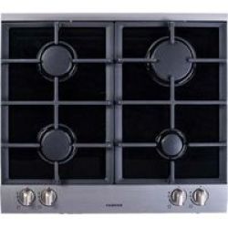 Faber 60CM Gas Hob With 4 Gas Burners - Gas On Glass Stainless Steel And Black Glass