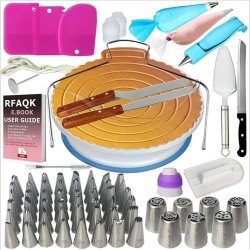 Cheffythings Cake Decorating Set With Turntable 174 Piece