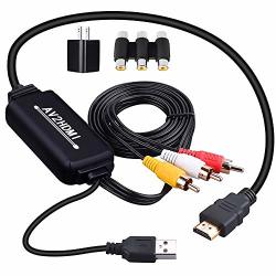 Rca To HDMI Converter Av To HDMI Composite Video Audio Adapter Support Ntsc pal 1080P For Xbox DVD PS4 PS3 Tv Stb Camera.