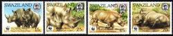 Swaziland - 1987 Wwf White Rhino Set Mnh Sg 529-532