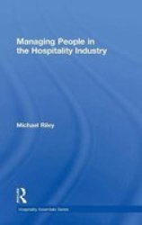 Managing People In The Hospitality Industry Hardcover