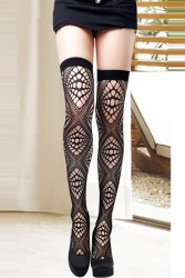Diamond Cut Out Knee High Stockings Free Shipping Valentine's