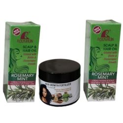 2 Rosemary Mint Scalp And Hair Oil With Hair Growth Fertilizer
