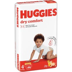 Huggies Dry Comfort 66 Nappies Size 4 Jumbo Pack