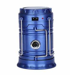 3-IN-1 Rechargeable Camping Lantern Portable Outdoor LED Flame Lantern Flashlights Blue