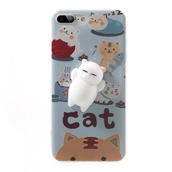 Squishy Case For Iphone 7 Dstores Cute Squeeze Stretch Compress Slow Rising Healing Stress Reduce Soft Silicone 3D Cat Back Tpu Cover For Apple