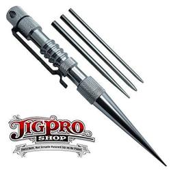 Tool Knotters II Stainless Steel W 3 Different Size Stainless Steel Lacing Needles By Jig Pro Shop Marlin Spike For Paracord Leather & Other Cords