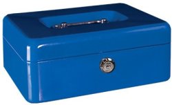 - 8 Inch Metal Cash Box 200MM Blue