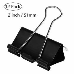 60 Pack, Black Coideal Extra Small Binder Clips 15mm Mini Metal Bulldog Paper Clips Clamp 