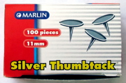 Marlin 100 Thumbtacks - Silver 11mm