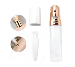 Electric 18K Gold Plated Facial Hair Remover - White & Rose Gold