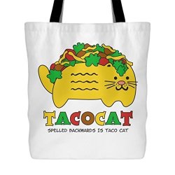 Taco Cat Spelled Backwards Is Taco Cat Funny 18" X 18" Tote Bag