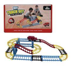 Diy Track Set Battery Operated Car - 25-PIECE