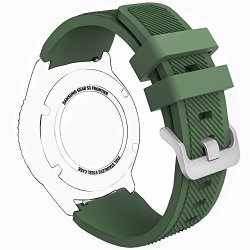 Gear S3 Bands Silicone Watch Straps And Replacement Sport Wristband For Samsung Frontier classic Smart Watch Army Green