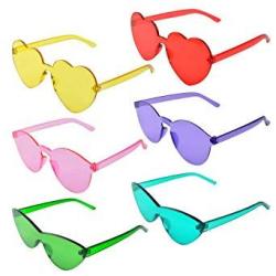 One Piece Rimless Sunglasses Transparent Candy Color Eyewear 6 Color
