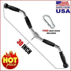 New Pro 30" Grip Revolving Curl Bar Cable Attachment For Bicep Curls Arm Tricep Us Seller Shipping From Usa
