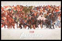 Avengers By Alex Ross Poster With Black Frame