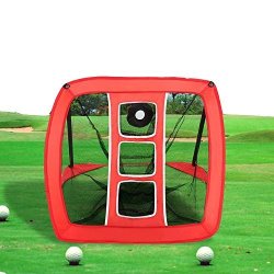 Dtemple Folding Golf Training Net With Range Marker Target Easy To Pop-up Chipping Net With Carry Bag Us Stock
