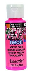 Crafter's Acrylic All Purpose Paint 2 Ounces-pink Neon