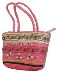 Fino Exotic Style Straw Beach Bag & Shopping Bag CJK05046J - Green