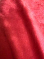 Suede Look Polyester Fabric - Deep Bright Brick Colour
