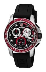 Wenger Men's 70789 Battalion Field Chrono Red And Black Rubber Strap Watch