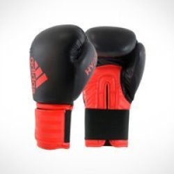 Adidas Hybrid 100 Boxing Gloves Black And Red 16OZ