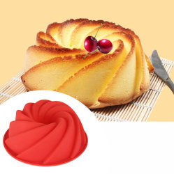 Swirl Shape Silicone Butter Cake Mould Kitchen Baking Tools Cakes Bakery Accessories Bakeware Mold
