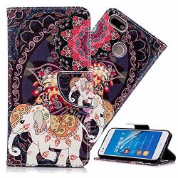 Hmtechus Huawei Y6 Pro 2017 Case Printing Flamingo Retro Panda Floral Wallet Folio Flip Pu Leather With Stand Card Holder Slots Protect Cover For