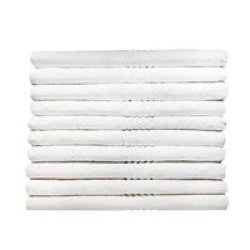 Hotel Collection Bath Towels 600GSM Optical White 30 Pack