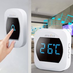 Smart Temperature Wireless Waterproof Doorbell 45 Chimes 200M Long Range