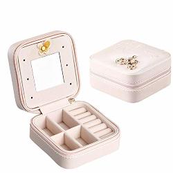 Hosl Portable Jewelry Case Small Travel Jewelry Box Case Organizer Earring Ring Necklace Accesories Storage Box With Mirror Bike