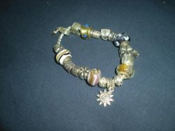 Lovely Charm Bracelet With Exchangeable Beads 19 Cm Bracelet Fits Most European Charm Beads