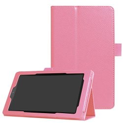 Amazon Kindle FIRE7 2017 Case Cover ROMANCE8 Intelligent Sleep Folding Stand Leather Case Cover For Amazon Kindle FIRE7 2017 Pink