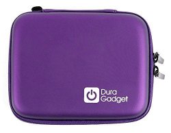 Duragadget Purple Shell Carry Case - Suitable For Use With Transcend Storejet M3 Wd My Passport Ultra 2TB Western Digital My Passport