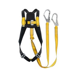 Full Body Harness With Double Lanyard Scaffold Hook