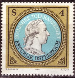 Austria 1981 Unmounted Mint Sg 1912 Bicentenary Of Toleration Act