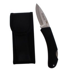 B.bon Pocket Knife & Belt Pouch 7cm Stainless Steel Locking Blade